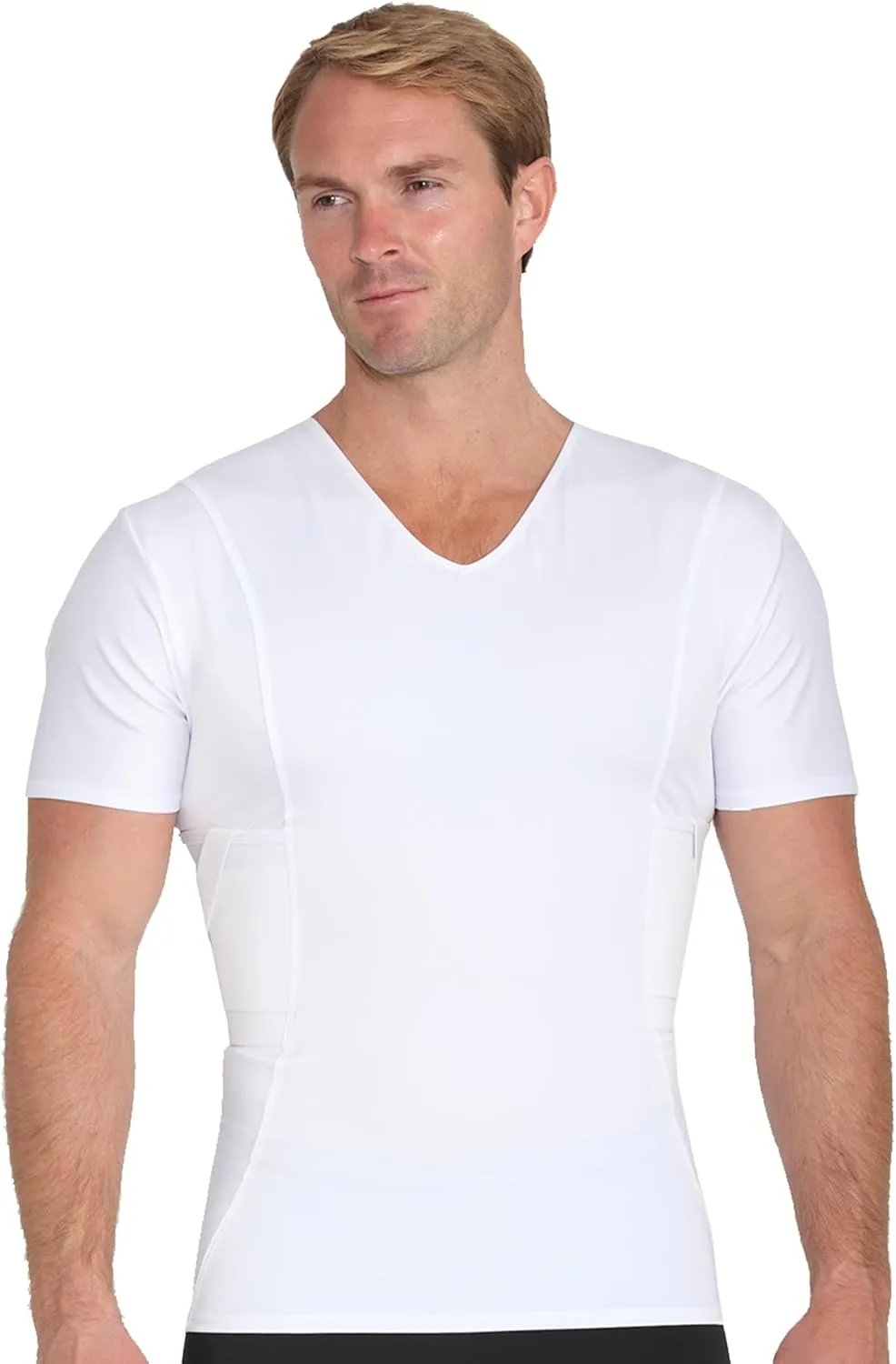 -Made in USA- Mens Concealed Carry Holster Slimming Compression Shapewear Under-Shirt Concealed Gun Holster