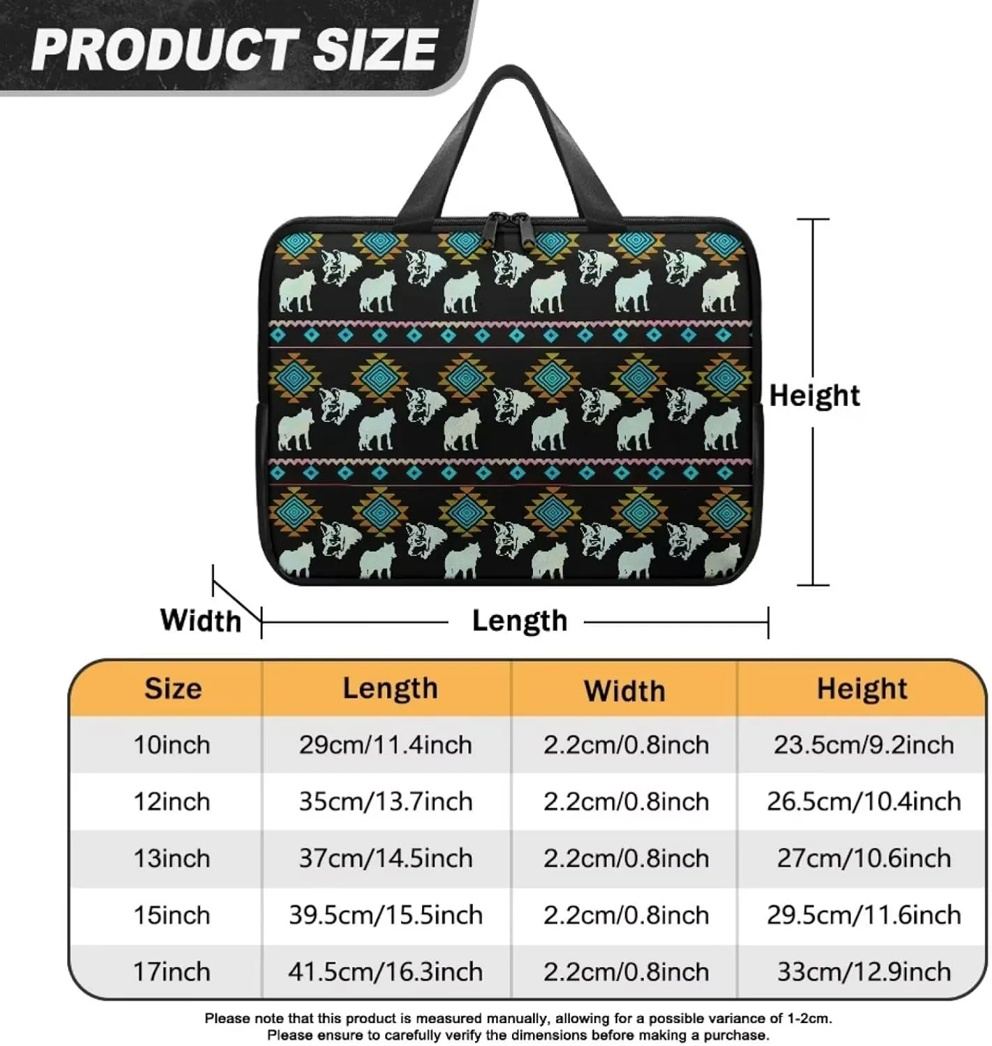 10-17 inch Laptop Bag Protective Laptop Sleeve Waterproof PU Leather Computer Carrying Bag