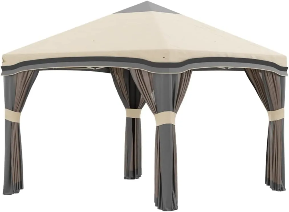 10' X 10' Pops Up Canopy with Netting,Foldable Tents W/Wheeled Carry Bag and 4 Sand Bags for Outdoor,Garden,Patio