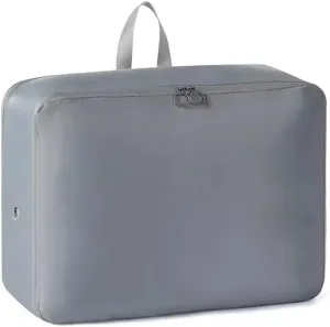 1/2/4PCS Foldable Compression Packing Bag Home Large Capacity Clothes Storage Bag Travel Portable Handheld Compression Bag(Grey-1PC,40X30X12cm)