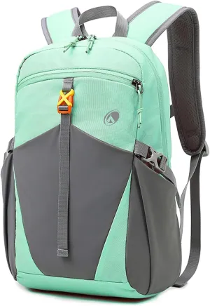 12L Lightweight Small Hiking Daypack for Women, Mini Kids Hiking Backpack for Girls, Light Green
