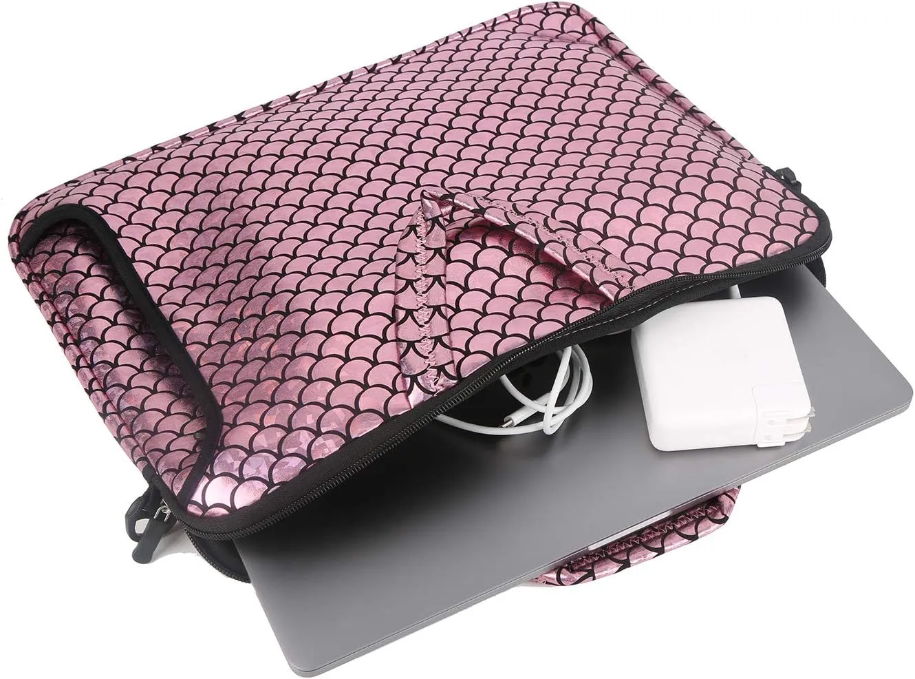 14-Inch Laptop Shoulder Carrying Bag Case Sleeve For 13" 13.3" 14 inch Macbook/Notebook/Ultrabook/Chromebook, Mermaid Scale
