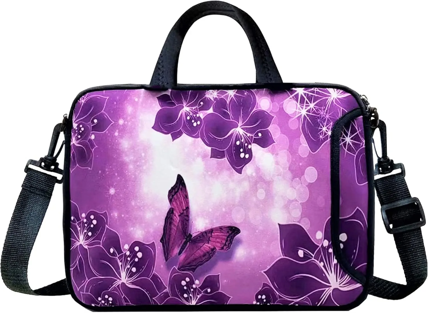 14-Inch Neoprene Laptop Shoulder Messenger Bag Case Sleeve for 13 13.3 14 14.1" Inch Notebook/Chromebook (Classic)