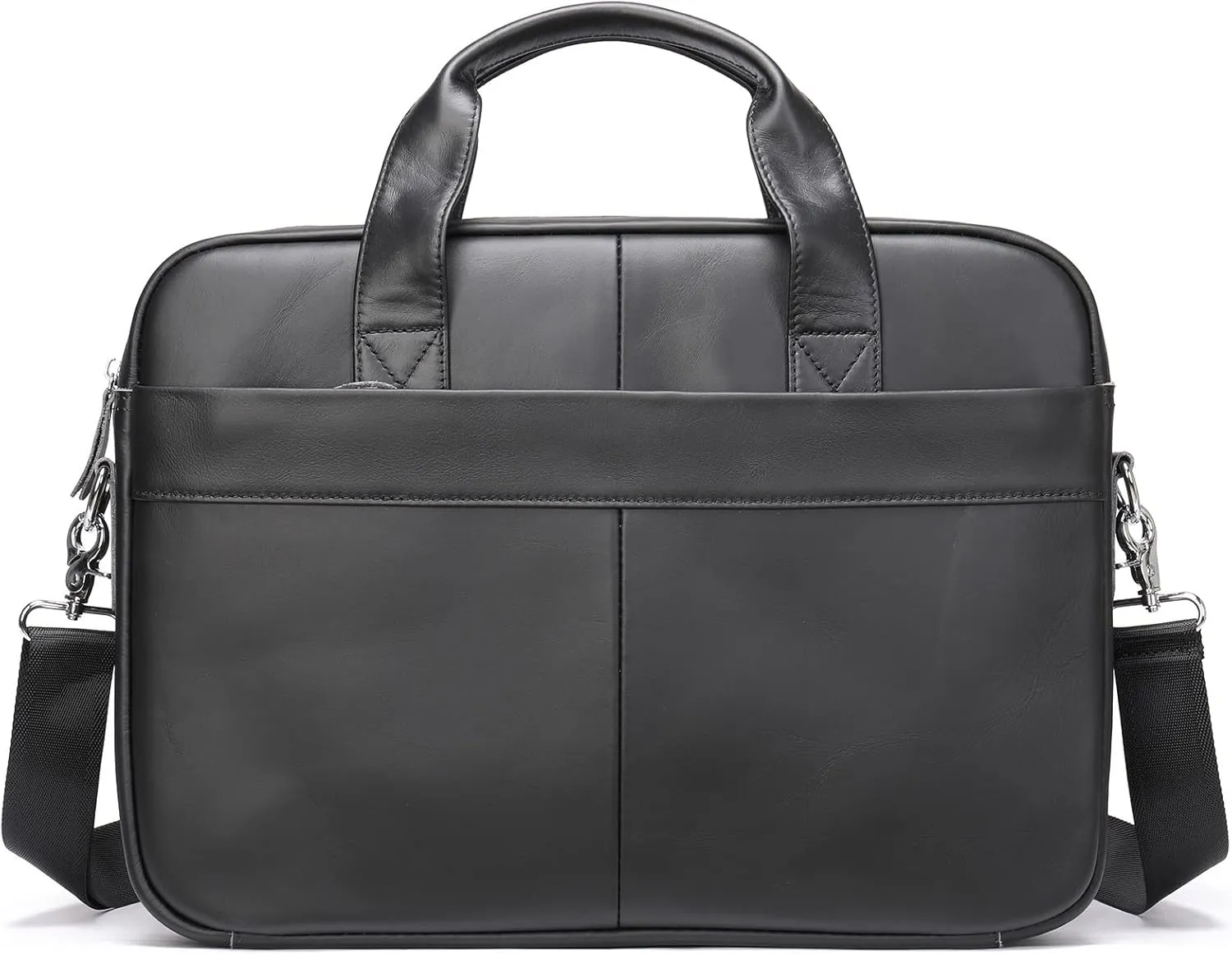 15'' Leather Laptop Work Bag Office Business Briefcase Messenger Bag for Men