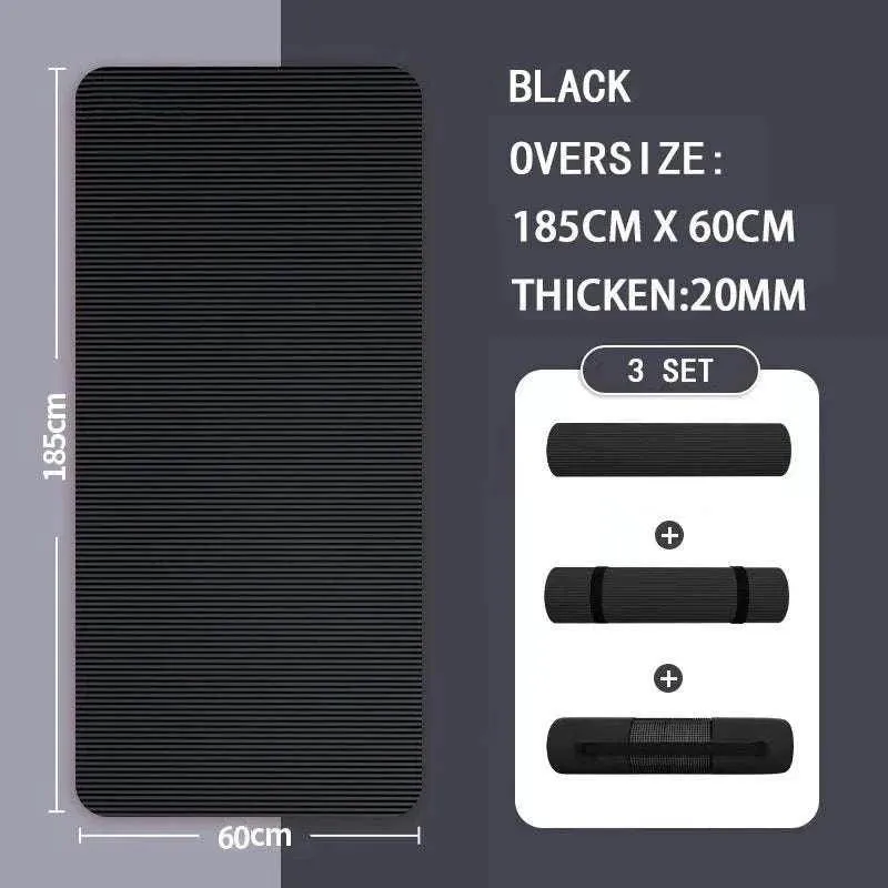 183x61x1cm Thickened Non-Slip Yoga Mats Sport Gym Soft Pilates for Sport Body Building Fitness Esterilla Pilates Gymnastics Pads