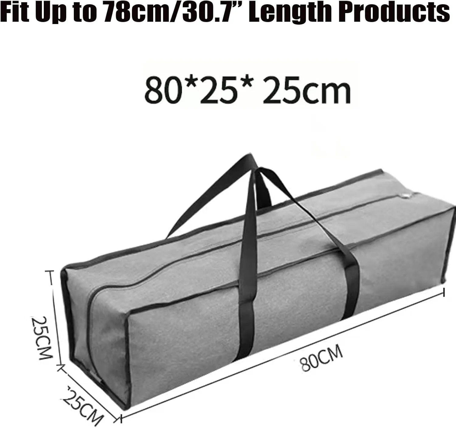2 Pack Camping Chair Replacement Bag Large Folding Chair Carry Bag 600D Storage Tent Ba g with Handle Strap for Travel Outdoor Camping Sports Fishing Rod B ag(Grey, 80cm/31.5inches)