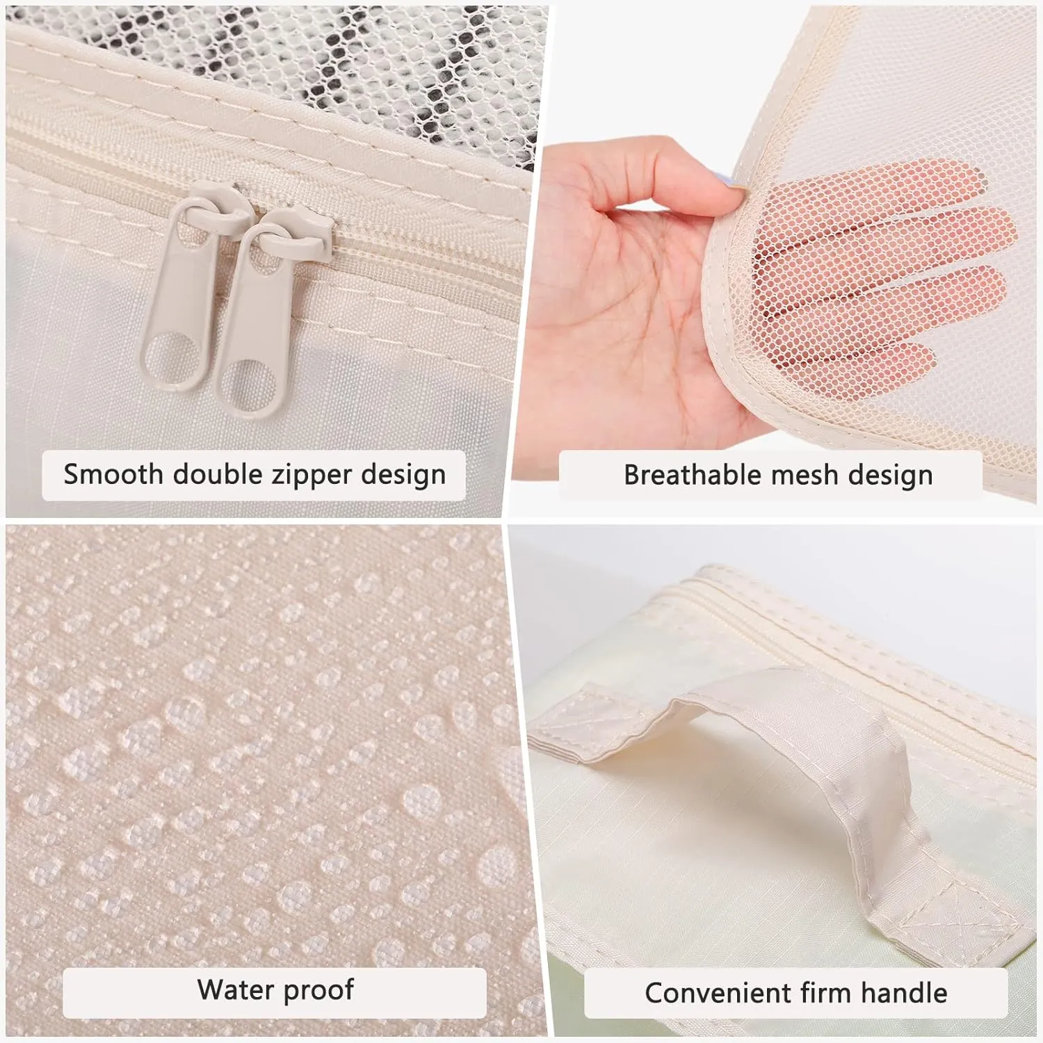 2 Packs 6 Set Travel Packing Cubes Luggage Organizer Set Lightweight Suitcase Organizer Bags with Shoe Bag Travel Packing Organizers for Clothes Cosmetic Toiletries Travel Accessories