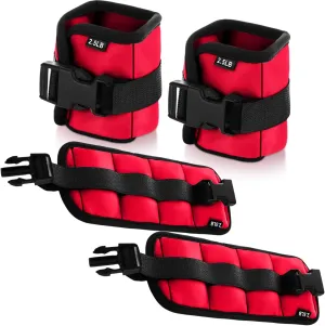 2 Pairs Ankle Wrist Weights for Dry Land or Aquatic Exercise Aqua Cuffs Aqua Aerobics Fitness Bands for Ankle and Wrist Adjustable Weights for Swimming Pool Workout Equipment
