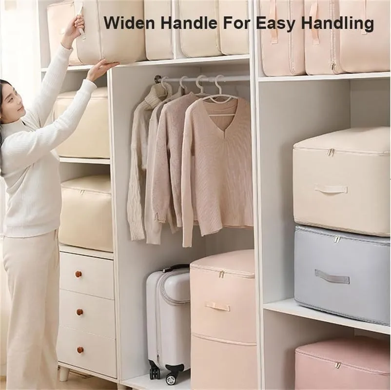 2024 New Space Saving Self Compression Organizer,Compression Duvet Storage Bag Large Capacity,Self Compression Moving Organizer Bags Heavy Duty Moving Bags for Comforters, Pink