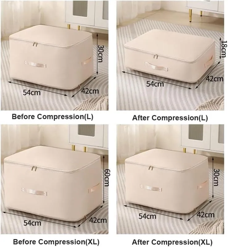 2024 New Space Saving Self Compression Organizer,Compression Duvet Storage Bag Large Capacity,Self Compression Moving Organizer Bags Heavy Duty Moving Bags for Comforters, Pink