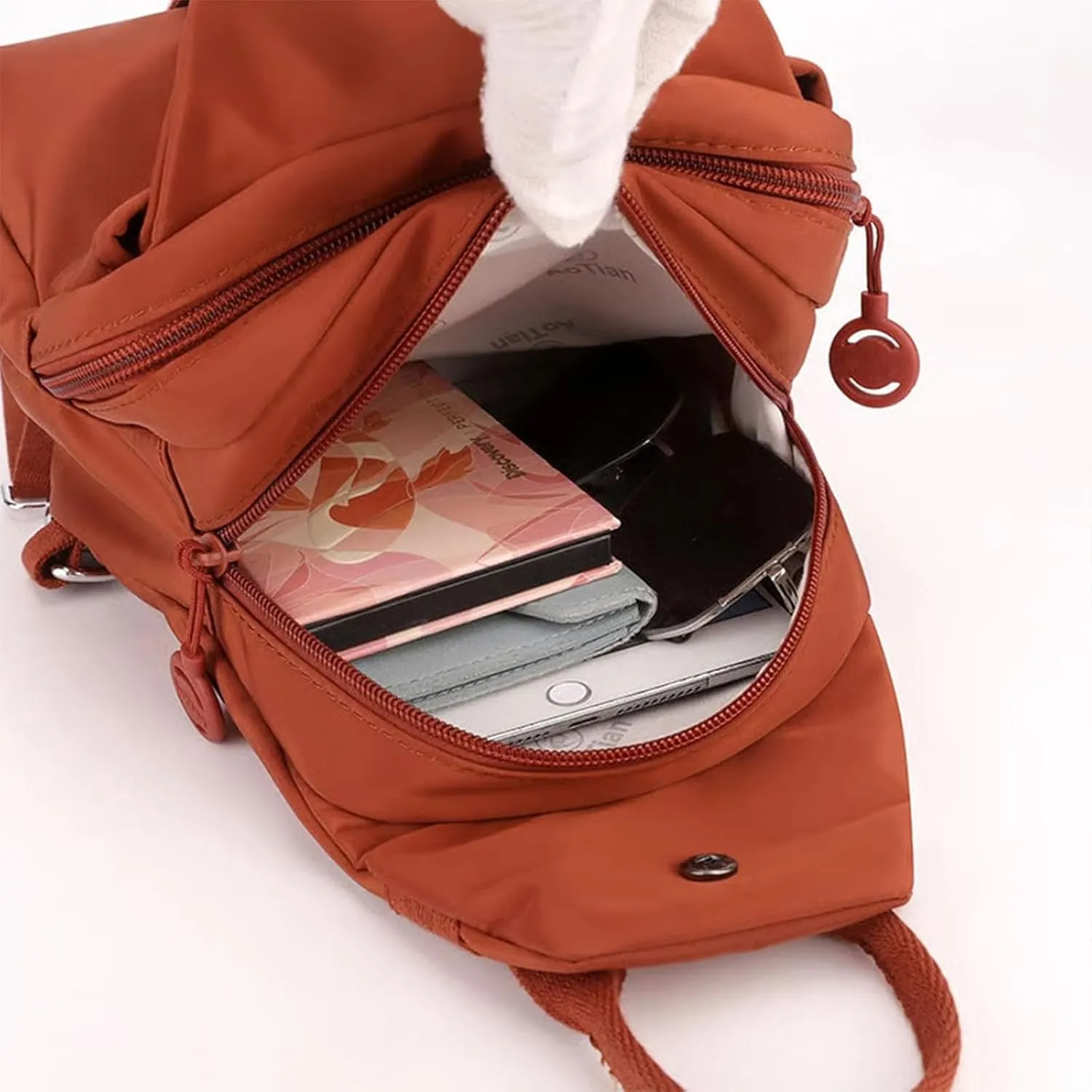 2025 Backpack Chest Bag Double Zipper Large Capacity, Multi-layer Waterproof Oxford Fabric, Adjustable Shoulder Strap2025 (Pink)