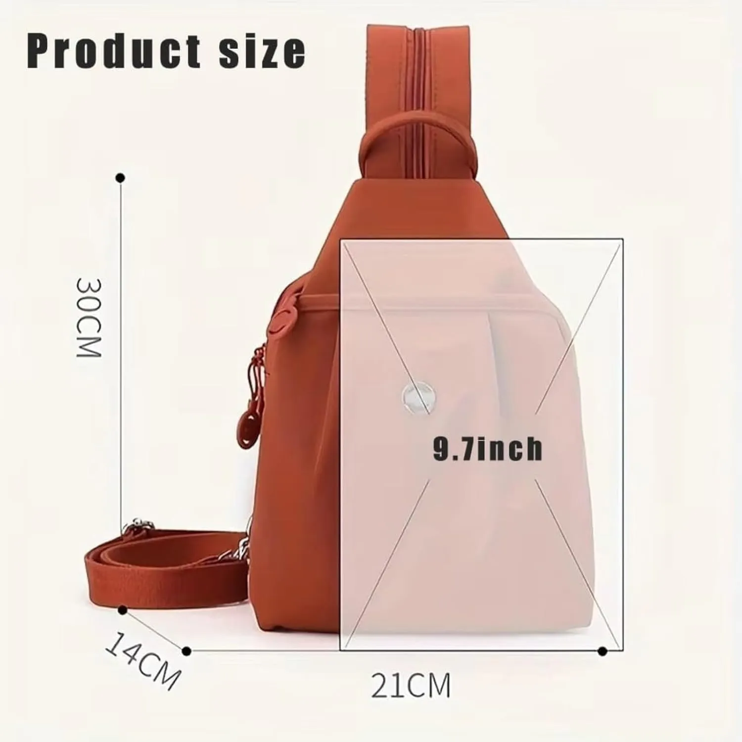 2025 Backpack Chest Bag Double Zipper Large Capacity, Multi-layer Waterproof Oxford Fabric, Adjustable Shoulder Strap2025 (Pink)