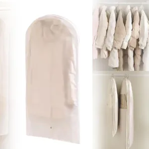 2025 Space Saving Hanging Garment Bag for Down Coat Dust Cover Clothes Storage Bags with Self Compression Zipper Thick Closet Organizer Storage Space Saver Bags
