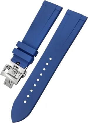 20mm 21mm 22mm Fluoros Rubber Watchband Fit for Vacheron Constantin Red Blue Black Waterproof Soft Watch Strap Bracelet