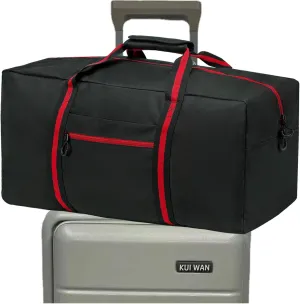 24.8 ” Travel Bag, Duffle Bag for Men Women, Large 60L Weekender Overnight Bag with Trolley Sleeve and Wet Pocket