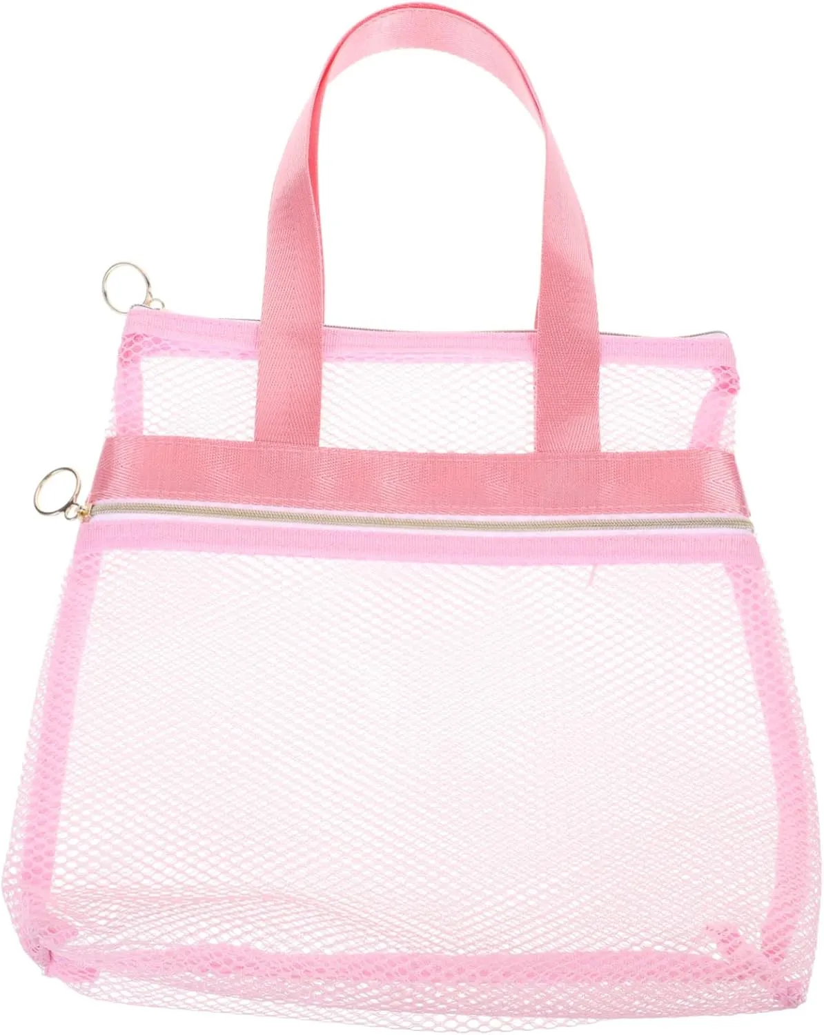 2pcs Travel Toiletry Bag Travel Make up Bag Shower Portable Nylon Beach Bag Multiple Pockets, Pinkx2pcs, 29X26CMx2pcs