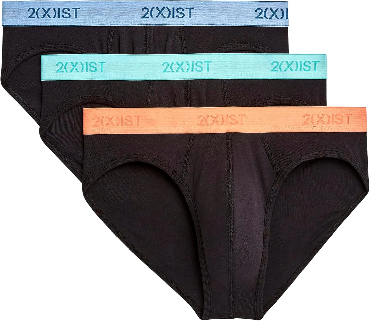 2(X)IST mens Essential Cotton No Show Brief 3-pack