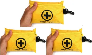 3 Packs Galaxy 151 Pcs First Aid Kits Small for Survival Emergency Trauma Military Tactical Medical School Office Home Hunting Camping Hiking Fishing Outdoor IFAK EMT Yellow Bag