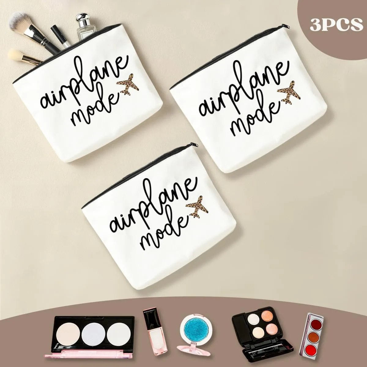 3 PCS Travel Gifts for Women - Girls Trip & Weekend Bags - Makeup & Cosmetic Bag for Her Vacation & Holiday - Bachelorette Party Favors
