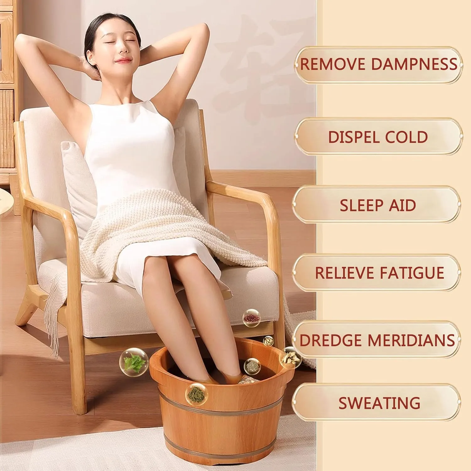 30 PCS Body Detox Foot Soak to Remove Toxins,Lymphatic Drainage Ginger Feet Soak,Mugwort Herbal Foot Detoxing Soak for Dry Cracked Feet,Dispel Cold Remove Dampness 泡脚足浴包艾草叶