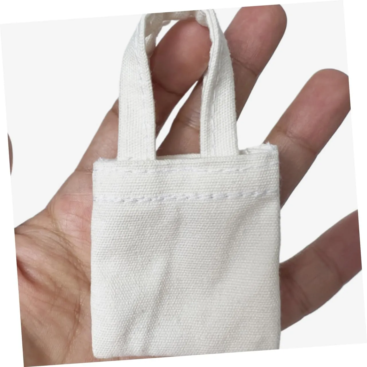 3sets 5pcs Miniature Canvas Bag for Dollhouse Decor Cute DIY Doll Dressing Bag Accessories Detail for Creative Crafts and Charm Keychains 5pcs*3