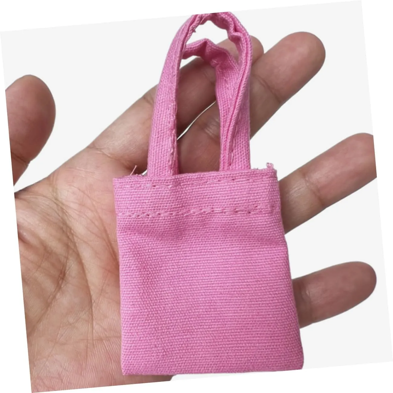 3sets 5pcs Miniature Canvas Bag for Dollhouse Decor Cute DIY Doll Dressing Bag Accessories Detail for Creative Crafts and Charm Keychains 5pcs*3