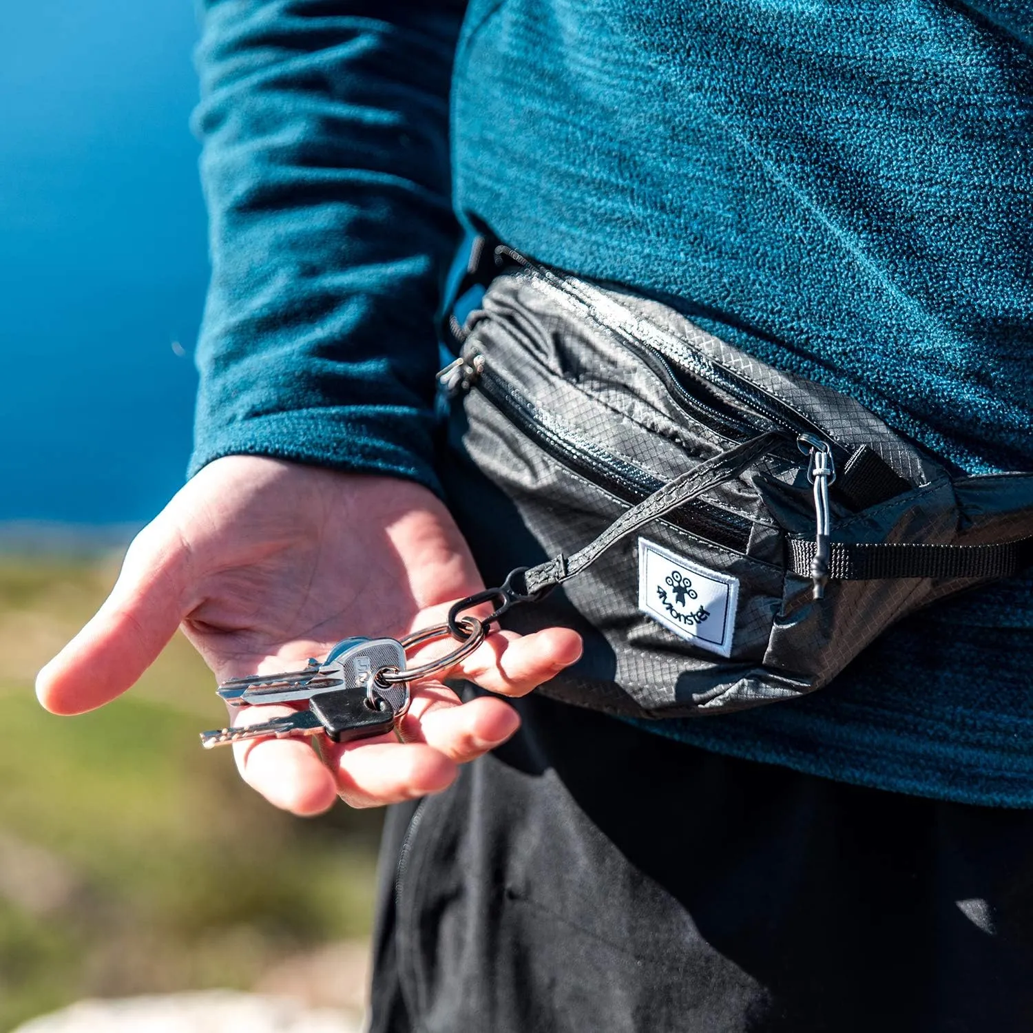 4Monster Hiking Waist Packs Portable,Water Resistant Fanny Bag with Adjustable Strap,Lightweight Crossbody Chest Bag Slim Bag