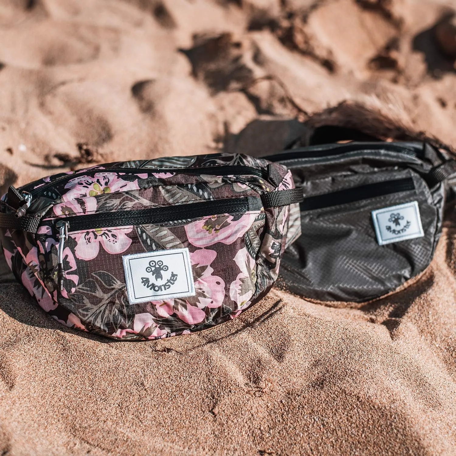 4Monster Hiking Waist Packs Portable,Water Resistant Fanny Bag with Adjustable Strap,Lightweight Crossbody Chest Bag Slim Bag