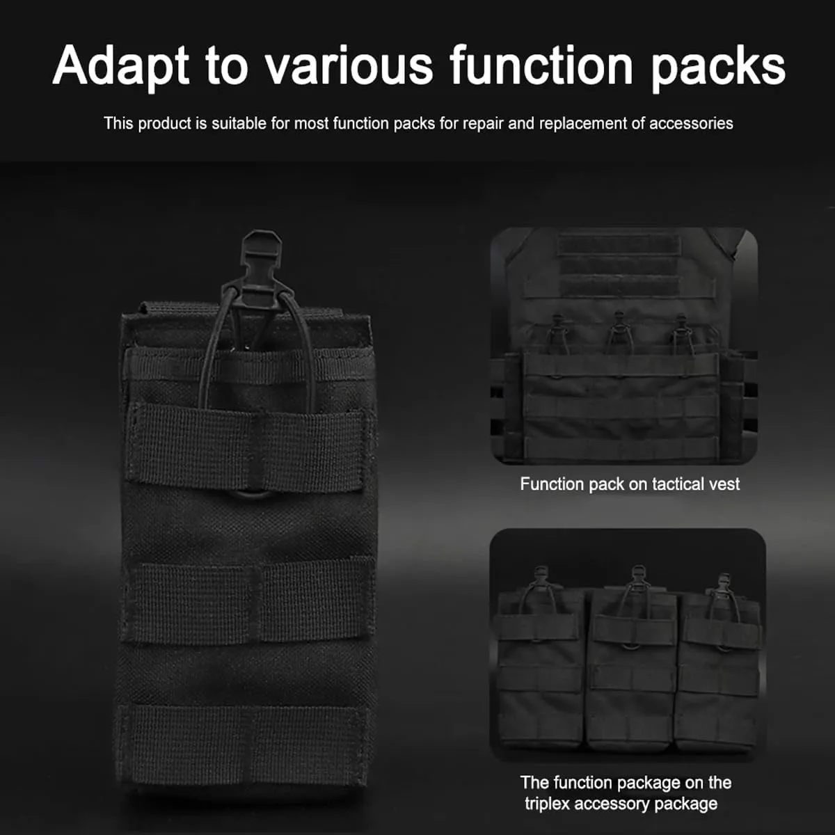 4pcs Magazine Bag Pull Tab Adjustable Shock Cord Retainer Magazine Pouch Portable Nylon Pull Tab Accessories for Mag Pouch Vest