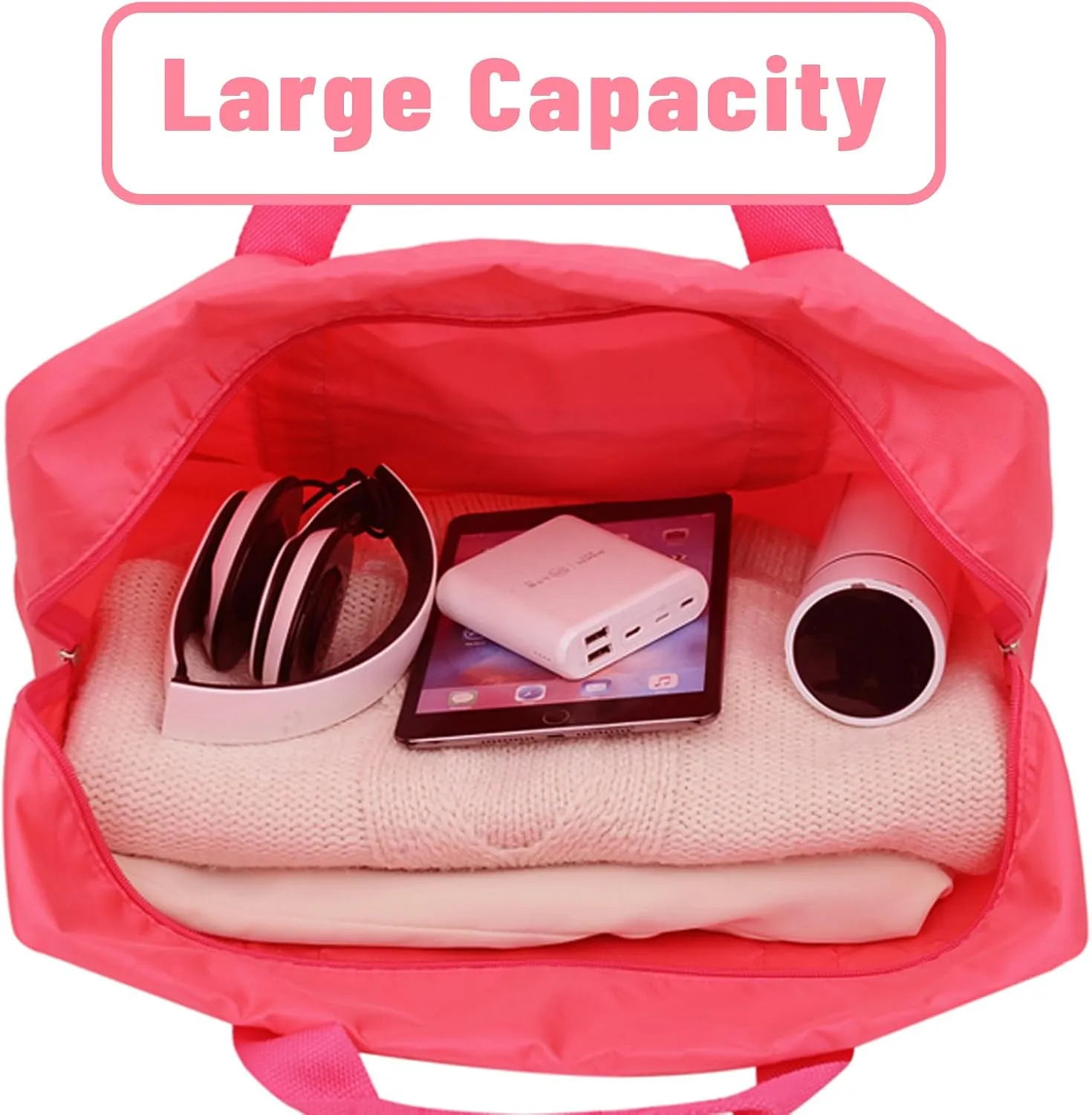 4PCS Travel Bag Foldable Luggage Bag for Spirit Airlines Tote Carry on Duffle Bag Sports Gym Water Resistant Personal Item Bag Weekender Overnight Bag (4 PCS)