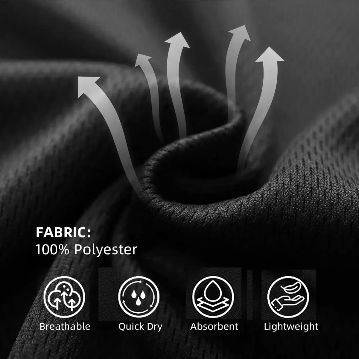 5 Pack Boys/Kids/Teens Quick Dry Shirts Mesh Moisture Wicking Active Athletic Performance T-Shirts(Age 4-18Y)