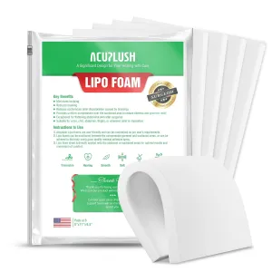 5 Pack Lipo Foam Pads - Post Surgery Ab Board for Liposuction Recovery, Flattening Abdominal Compression Garments for Tummy Tuck Surgery (8” x 11” x 0.5”)