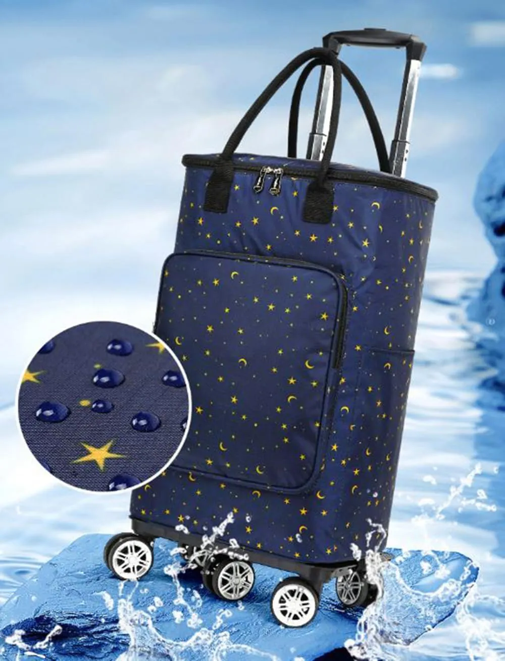 5-Wheeled Household Foldable and Detachable Shopping cart（HEI5J）