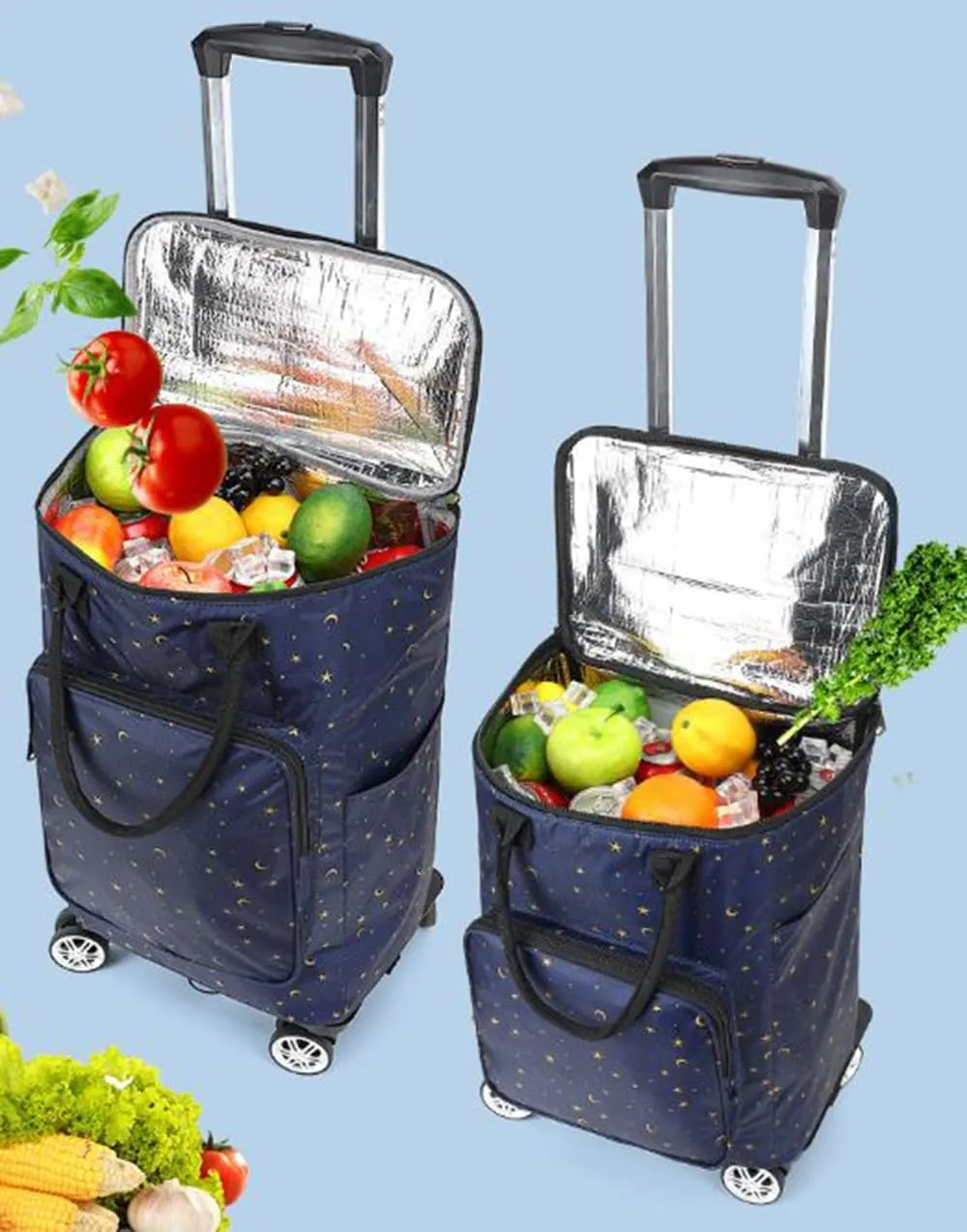 5-Wheeled Household Foldable and Detachable Shopping cart（HEI5J）