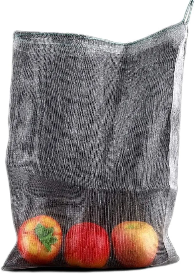 50PCS Nylon Mesh Bags See Through Reusable Garden Plant Fruit Bags Multiple Usage Mesh Drawstring Storage Bags for Vegetables(#2)