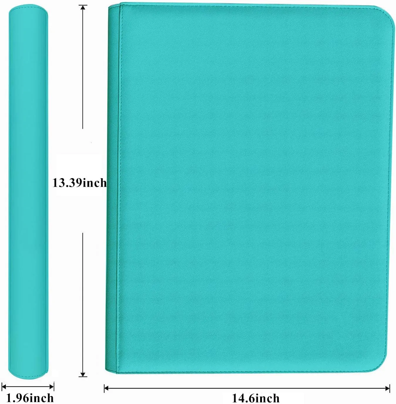 60 Pockets Graded Card Binder, Toploading PSA Slab Holder Album, PU Leather Graded Card Storage Binder, Premium 6 Pocket PSA Card Binder Album with Sleeves (Teal)
