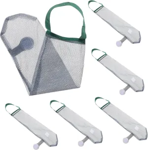 6pcs Garlic Hanging Bags Onion Fruit Vegetable Mesh Bags Reusable Breathable Decorative Kitchen Storage