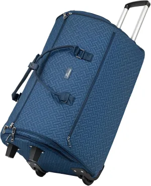 93L Carry on Garment Duffle Bag with Wheels, Folding Convertible Rolling Garment Bag for Travel with Shoes Compartment, Wheeled Waterproof Suit Bag Travel for Men Women