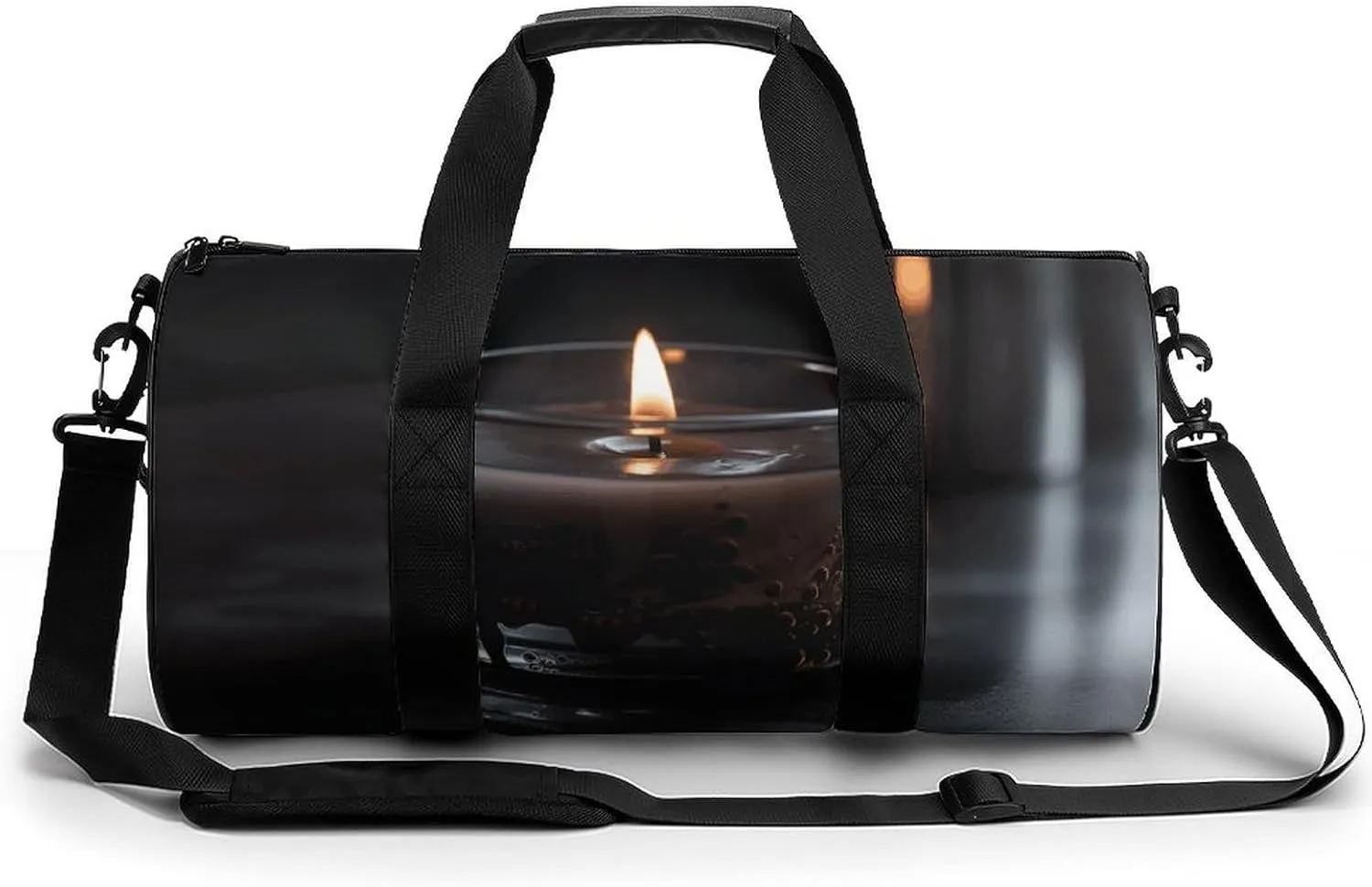 A Lit Candle Sport Gym Duffle Travel Bag for Women Men Overnight Weekender Bag with Shoe Compartment,Wet Pocket, 17.7in/9in/9in, style
