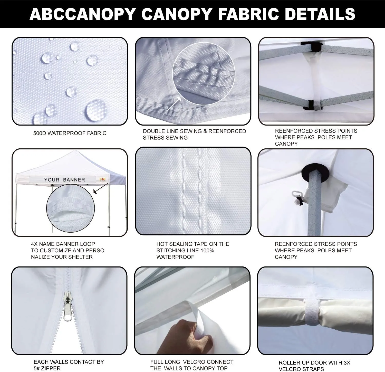ABCCANOPY Outdoor Winter Gazebo 8x8, Premium Instant Pop Up Canopy Tent with Elegant Church Window,Snow and Rain Protection, Bonus Wheeled Bag,White