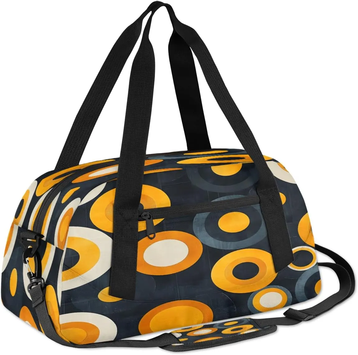 Abstract Art Circles Kids Duffle Bag Boys Girls Small Sport Dance Gym Bag for Overnight Travel Weekender Carry On