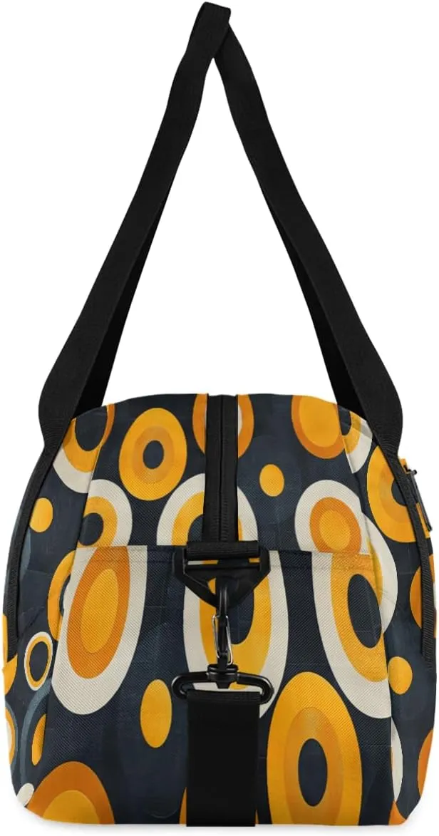 Abstract Art Circles Kids Duffle Bag Boys Girls Small Sport Dance Gym Bag for Overnight Travel Weekender Carry On