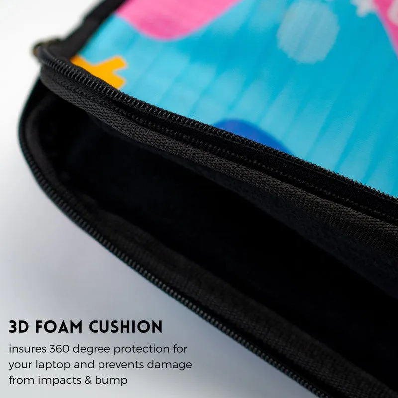 Abstract Column Custom Name Laptop Sleeve With Handle