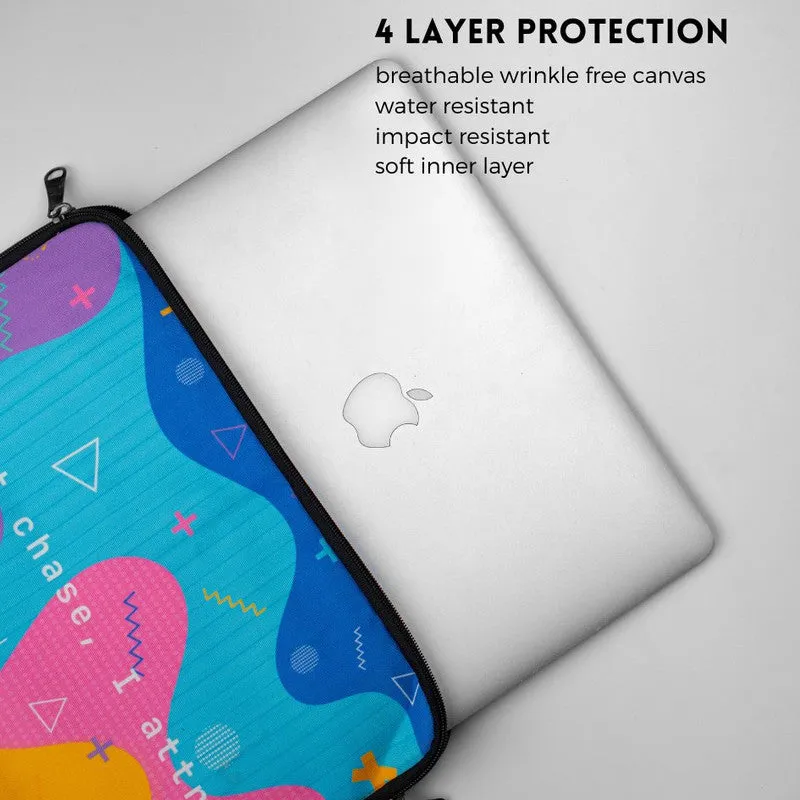 Abstract Column Custom Name Laptop Sleeve With Handle