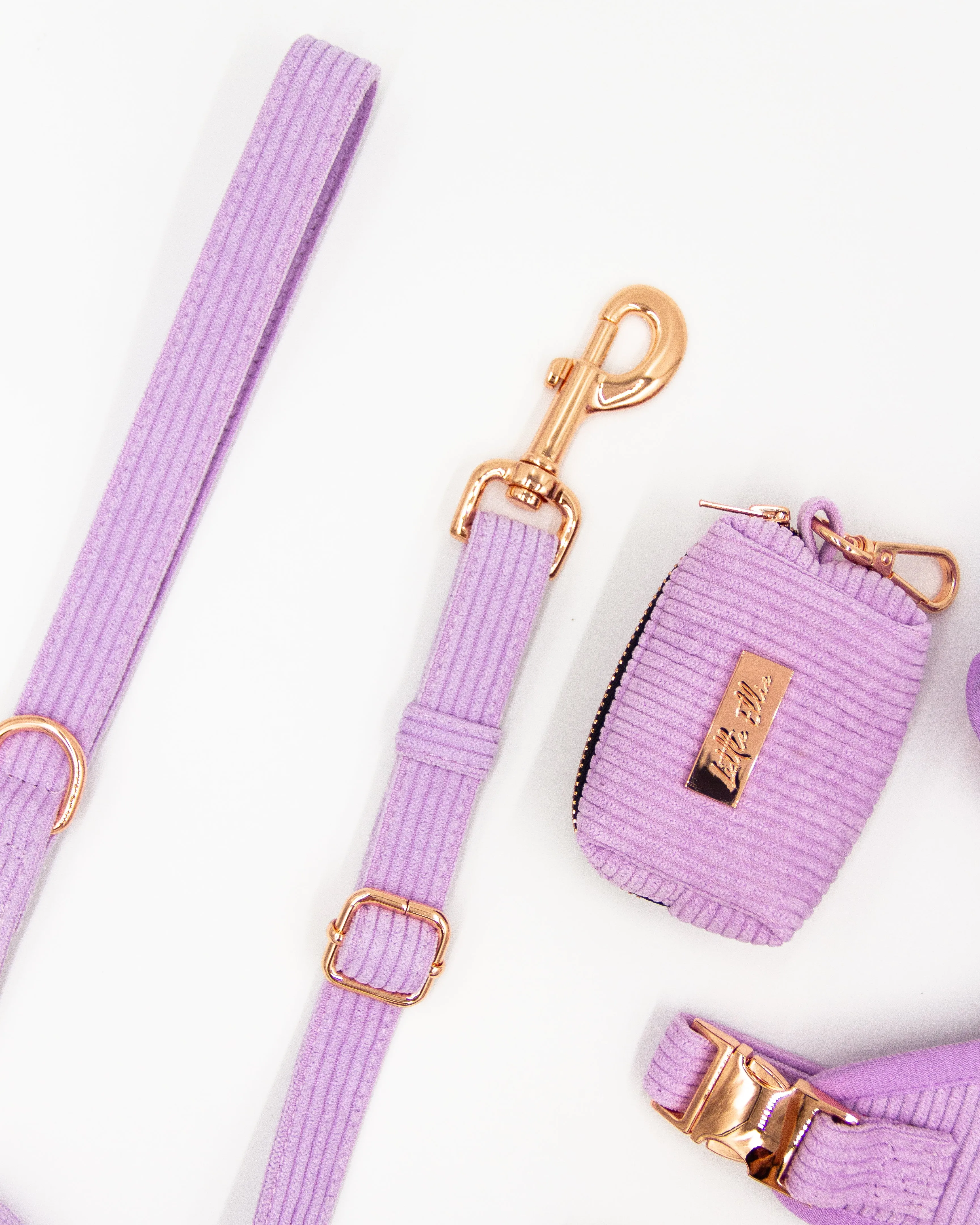 Adjustable Dog Leash LUXE| Lilac Corduroy