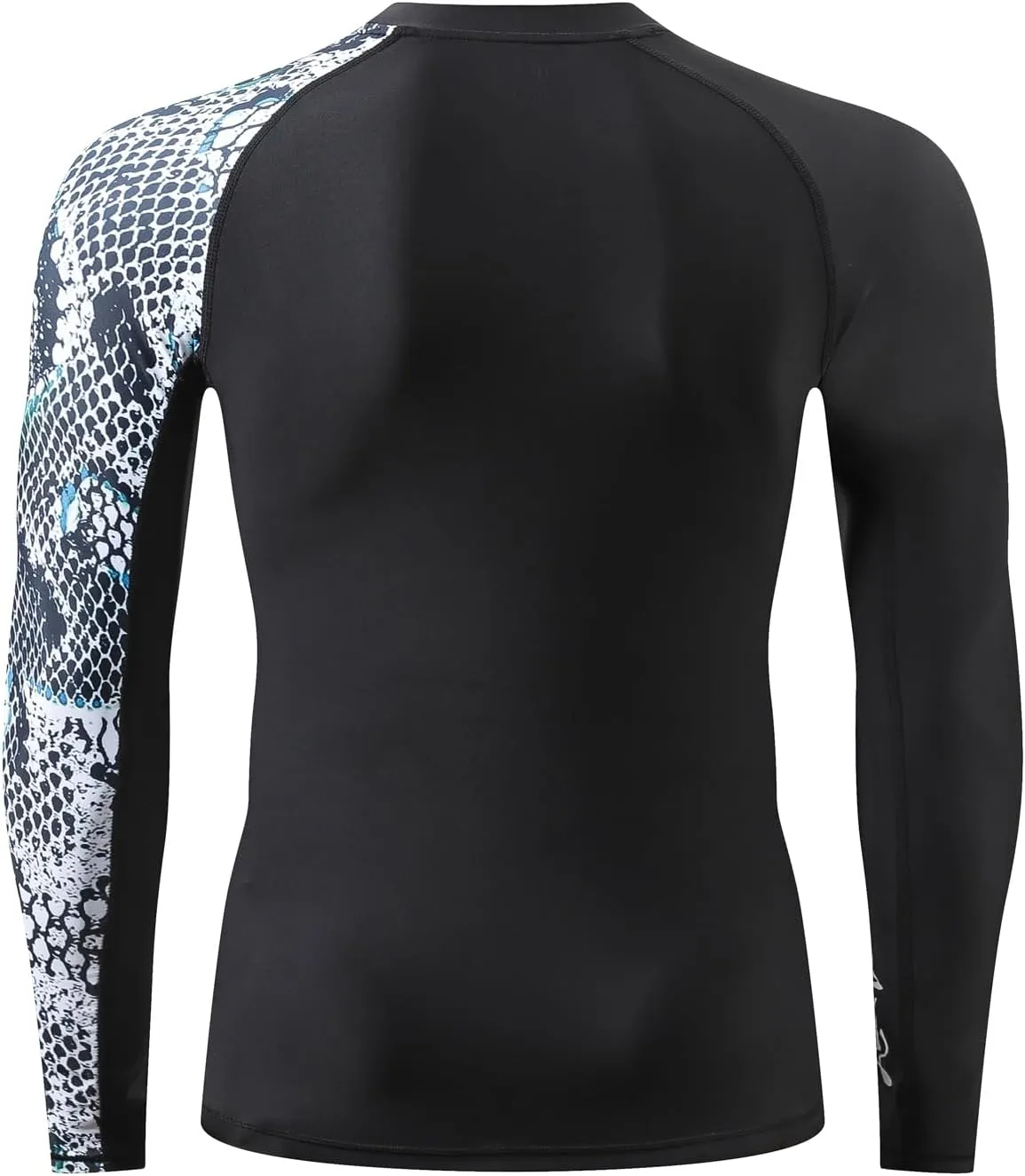 ADOREISM Men's Rash Guard Long Sleeves UPF 50  Sun Protection Compression Swim Shirts for Men