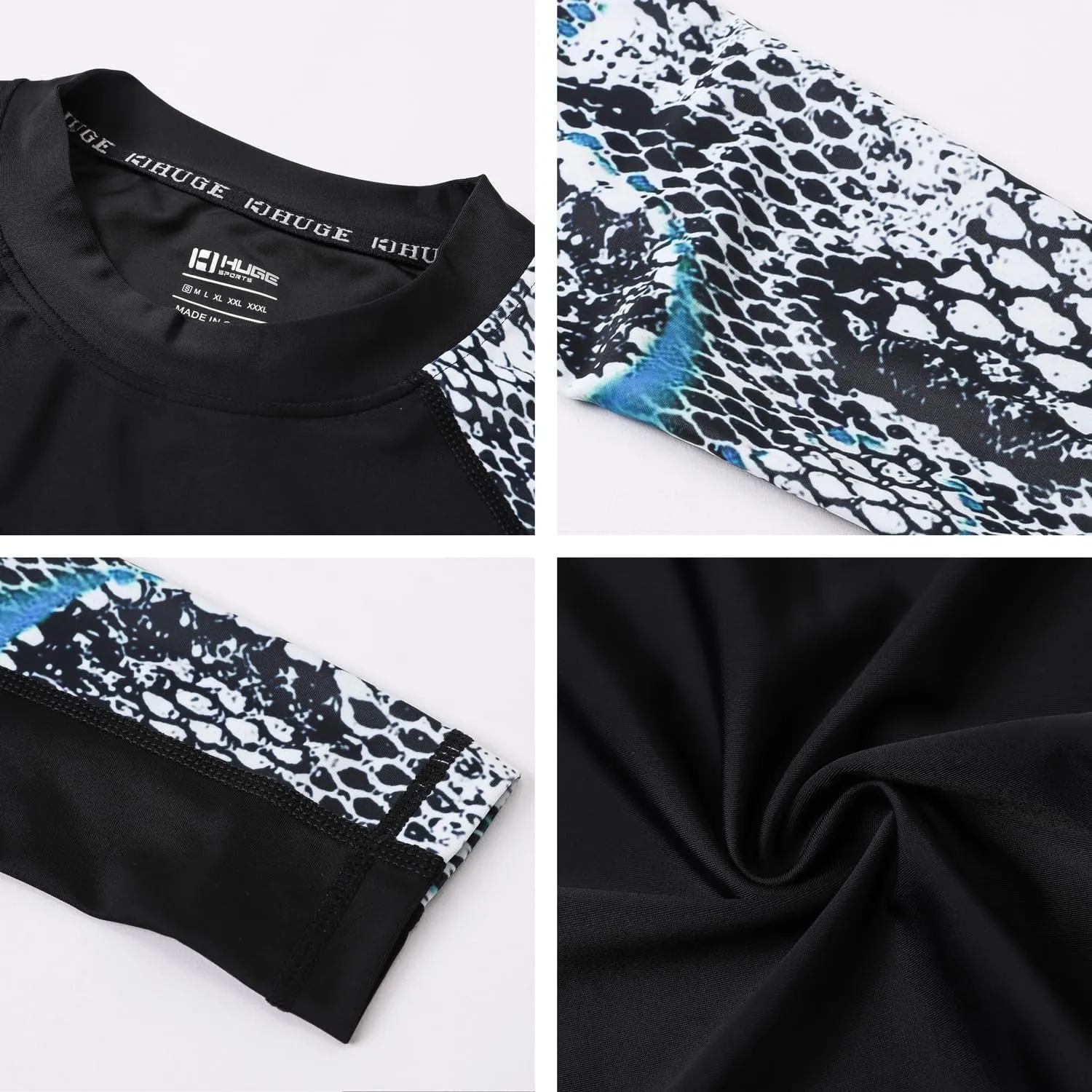 ADOREISM Men's Rash Guard Long Sleeves UPF 50  Sun Protection Compression Swim Shirts for Men