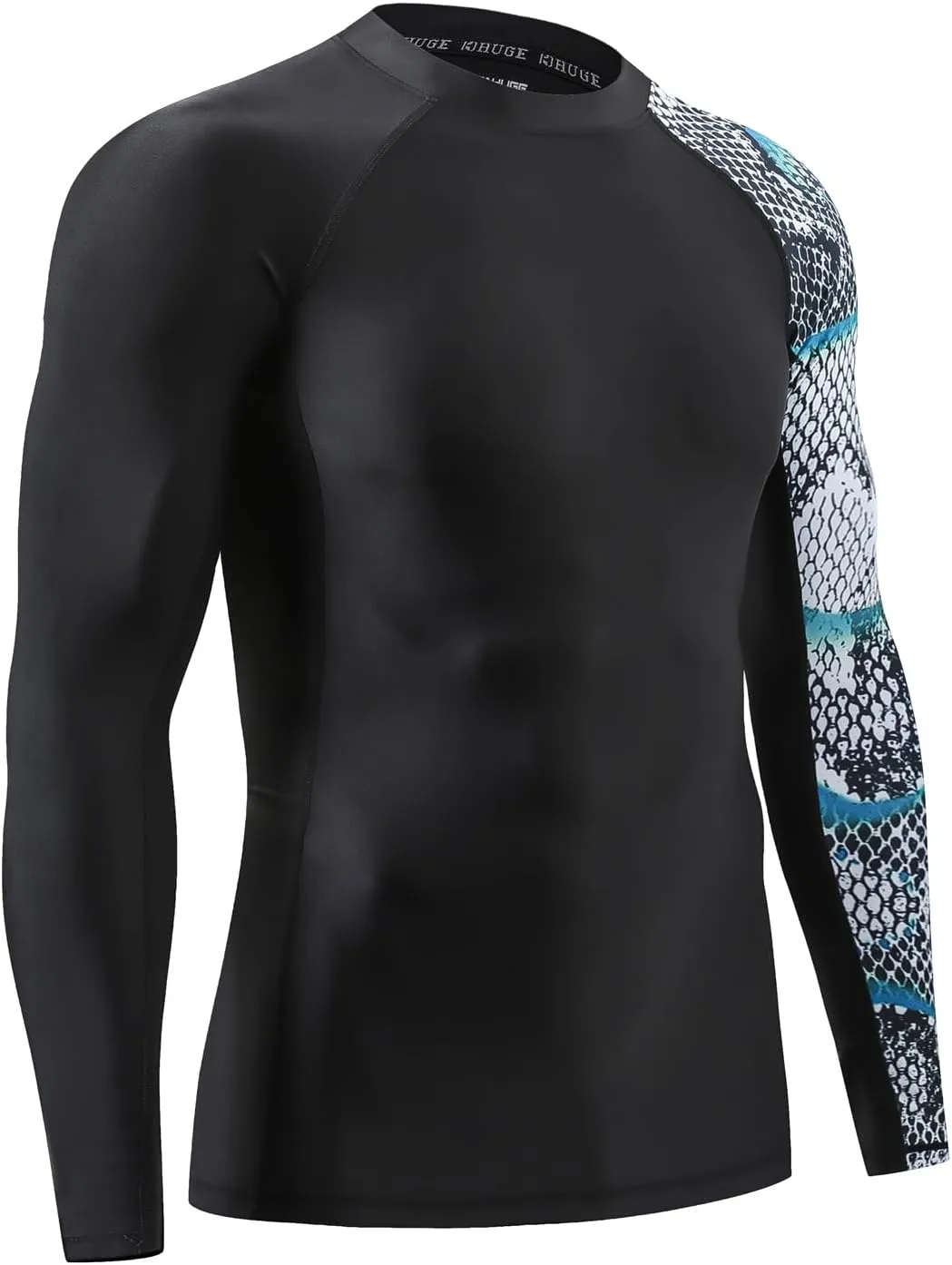 ADOREISM Men's Rash Guard Long Sleeves UPF 50  Sun Protection Compression Swim Shirts for Men