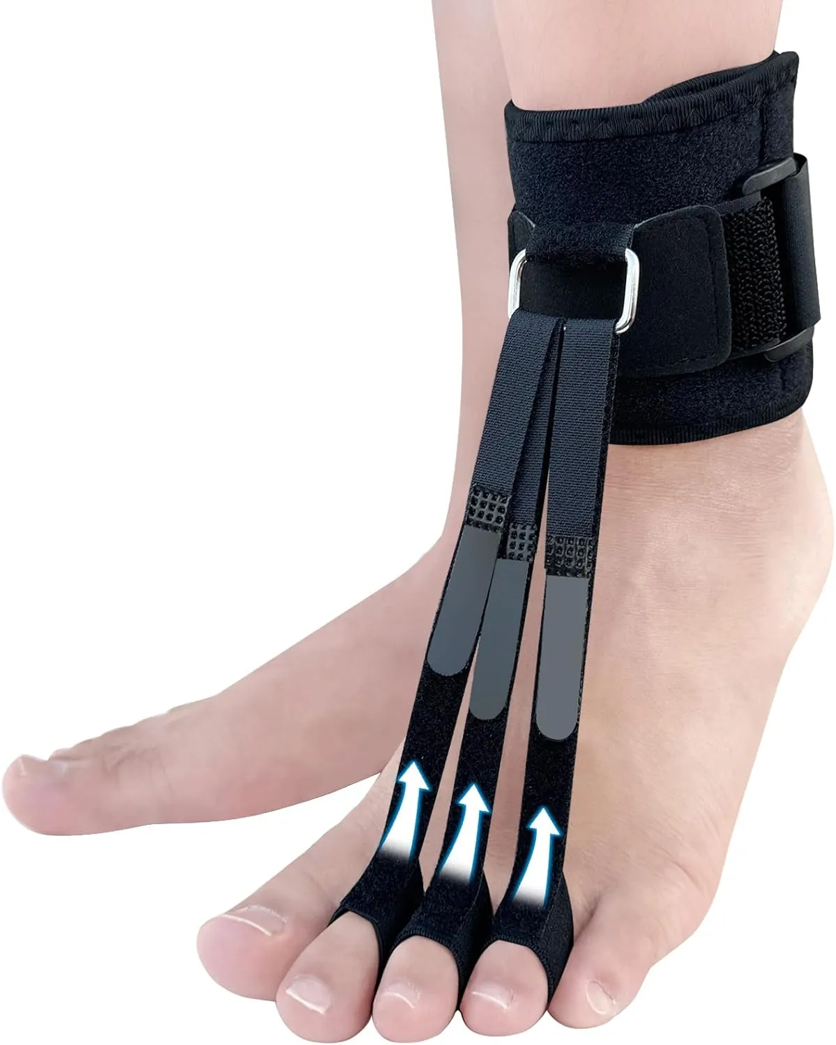 AFO Foot Drop Brace with 3 Toe Sleeves, Hammer Toe Straightener, Hammertoe Corrector for Women & Men, Hammer Toe Splint, Toe Straighteners for Curled Toes, Claw Toe, Crooked Toe, Mallet Toe