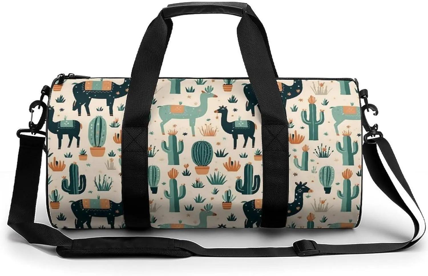African Camels Animals Cactus Sports Gym Bag Durable Workout Bags Travel Duffel Bags Yoga Exercise Bag for Women Men